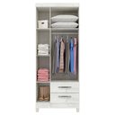 Ver imagem 3 de Quarto de Bebê 3 Portas com Gaveteiro Ternura Baby e Berço Lara Branco Brilho com Colchão - Incorpla
