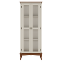 Ver imagem 3 de Cristaleira 2 Portas e Laterais em Vidro Pés Luiz Xv 2050 Nude Laca com Tampo e Base Imbuia Glazer