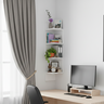 Prateleira de Canto Decorativa Estante Funcional para Organização - 5