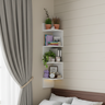 Prateleira de Canto Decorativa Estante Funcional para Organização - 4