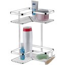 Ver imagem 1 de Suporte Duplo De Canto Porta Shampoo Sabonete Em Aço Cromado