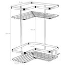 Ver imagem 2 de Suporte Duplo De Canto Porta Shampoo Sabonete Em Aço Cromado