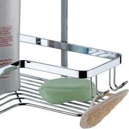 Suporte Duplo De Canto Porta Shampoo Sabonete Em Aço Cromado - 3 Suporte Duplo De Canto Porta Shampoo Sabonete Em Aço Cromado - 3