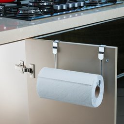 Suporte Aramado para Rolo de Papel Toalha Porta de Armário - 4