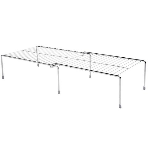 Prateleira Extensível Grande Duplo Aramado para Armário