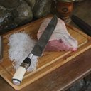 Ver imagem 7 de Faca Gaúcha N° 10 Aço Inox Cabo Curvo Chifre Madeira Osso