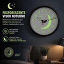Ver imagem 3 de Relogio Parede Luz Noturna Fluorescente Estrelas Luminoso Infantil Brilha no Escuro Grande 30cm Anal