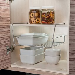 Organizador Suporte 35cm De Armário Aço Cromado Prateleira - 2
