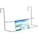 Ver imagem 2 de Suporte Porta Toalhas Duplo Banho Toalheiro Encaixe Box Aço