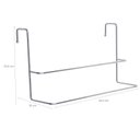 Ver imagem 4 de Suporte Porta Toalhas Duplo Banho Toalheiro Encaixe Box Aço