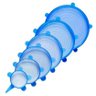 Kit Com 6 Tampas de Silicone Para Potes Protetor Alimentos:azul - 1