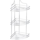 Ver imagem 1 de Suporte Para Shampoo De Canto Cromado Triplo Em Aço Cromado