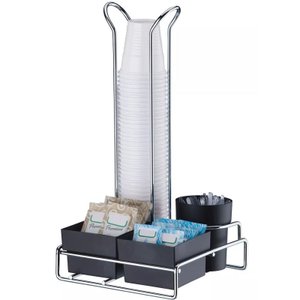 Suporte Copos 50ml 80ml Porta Saches E Colheres Mexedor Preto