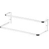 Suporte Porta Toalha Toalheiro Duplo Cromado Parede 45cm - 2