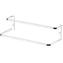 Ver imagem 2 de Suporte Porta Toalha Toalheiro Duplo Cromado Parede 45cm