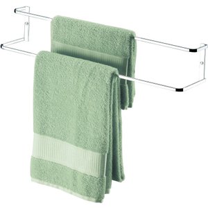 Porta Toalhas de Banho Duplo 60cm Modelo Quadrado Luxo Aço