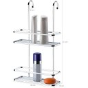 Ver imagem 3 de Suporte Porta Shampoo Cromado De Encaixar No Box Do Banheiro