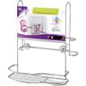 Porta Toalhas Duplo E Suporte Shampoo Para Box Com Ventosas - 1