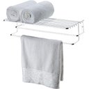 Ver imagem 3 de Suporte Porta Toalha Toalheiro Duplo Prateleira 55cm Cromado