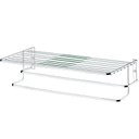 Ver imagem 2 de Suporte Porta Toalha Toalheiro Duplo Prateleira 55cm Cromado