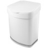 Lixeira Para Cozinha 2,5 Litros Cesto De Lixo Pia Bancada Branca - 2