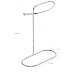 Porta Toalha De Rosto Bancada Pia Banheiro Em Aço Cromado - 4