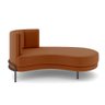 Sofá Chaise Lado Direito Downey Sala de Estar Veludo Terracota G15 - Gran Belo - 6