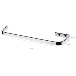 Toalheiro Aço Cromado 22 Cm Suporte Toalha Banheiro Lavabo - 2