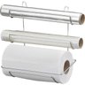 Suporte Porta Rolos Triplo Papel Toalha Alumínio Filme Aço - 1