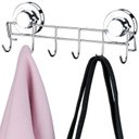 Ver imagem 2 de Suporte Multiuso Utensílios 6 Ganchos De Ventosa Aço Cromado