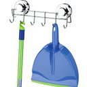 Ver imagem 3 de Suporte Multiuso Utensílios 6 Ganchos De Ventosa Aço Cromado