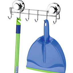 Suporte Multiuso Utensílios 6 Ganchos De Ventosa Aço Cromado - 3