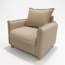 Ver mais imagens de Conjunto Sofá Living Córdoba e Duas Poltronas Tecido Linho Cru 2,00m