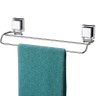 Suporte Porta Toalha 45cm Toalheiro Duplo Aço Inox Ventosas - 1
