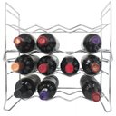 Ver imagem 3 de Adega Empilhável 8 Garrafas Vinho Suporte Garrafeira Cromada