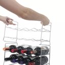 Ver imagem 5 de Adega Empilhável 8 Garrafas Vinho Suporte Garrafeira Cromada