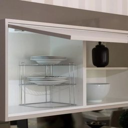 Organizador Multiuso Cantoneira Armário 3 Níveis Cozinha Aço - 3