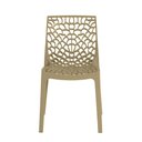 Ver imagem 3 de Kit 4 Cadeiras de Jantar Gruvyer em Polipropileno Nude Lianto Decor