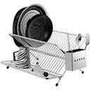 Ver imagem 1 de Escorredor De Louças Talheres Pratos Dobrável Aço Cromado