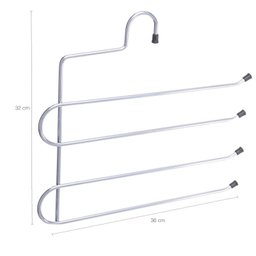 Cabide Calceiro para 4 Calças Níveis Aço Guarda-Roupa Closet - 2