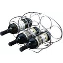 Ver imagem 1 de Adega Oval 6 Garrafas Vinho Espumante Porta Suporte Cromada