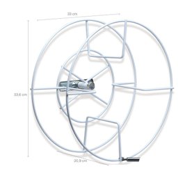Suporte Giratório Enrolador De Mangueira Jardim Parede Aço - 4 Suporte Giratório Enrolador De Mangueira Jardim Parede Aço - 4