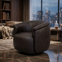 Ver mais imagens de Poltrona Decorativa Roma Giratória em Courino Confortável Base 360 Graus Escritório Clínica Montada: