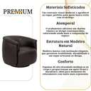 Ver imagem 7 de Poltrona Decorativa Roma Giratória em Courino Confortável Base 360 Graus Escritório Clínica Montada: