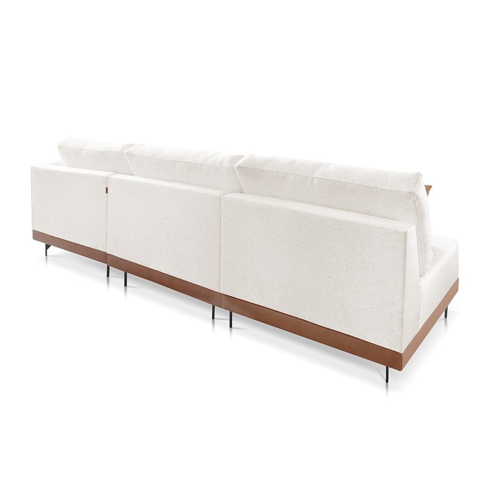 Sofá 2 e 3 Lugares Luxo Modulado Linho Off White 2,4m - 3