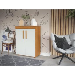 Armário para Escritório Baixo Organizador Office 2 Portas Advantage Freijo/off-whitw Batrol - 1