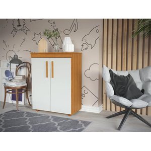Armário para Escritório Baixo Organizador Office 2 Portas Advantage Freijo/off-whitw Batrol
