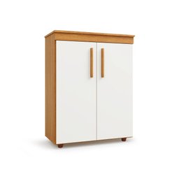 Armário para Escritório Baixo Organizador Office 2 Portas Advantage Freijo/off-whitw Batrol - 2