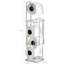 Ver imagem 2 de Suporte Porta Papel Higiênico Chão Ou Parede aço Cromado