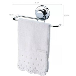 Suporte Multiuso Porta Rolo Papel Toalha Com Ventosa Aço - 4